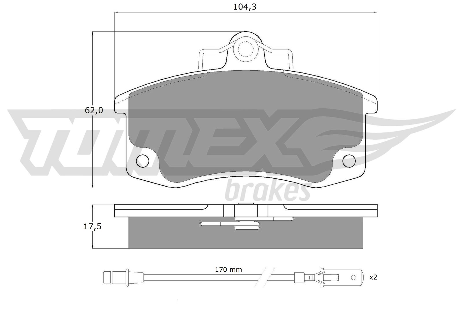 Sada brzdových platničiek kotúčovej brzdy TOMEX Brakes